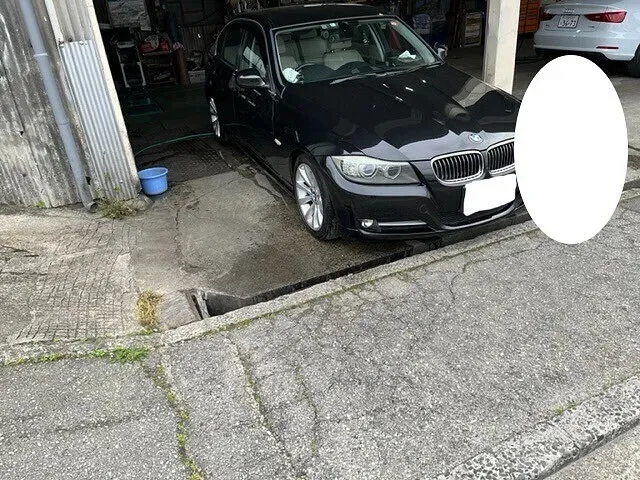 堺市　美原区　BMW E90 オイル漏れ　修理事例
